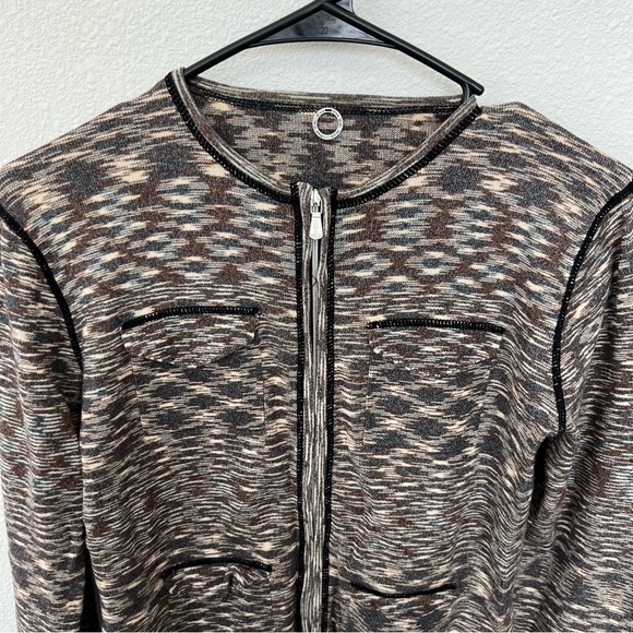 Anthropologie One Girl Who Front Zip Sweater Size Small - Picture 3 of 10